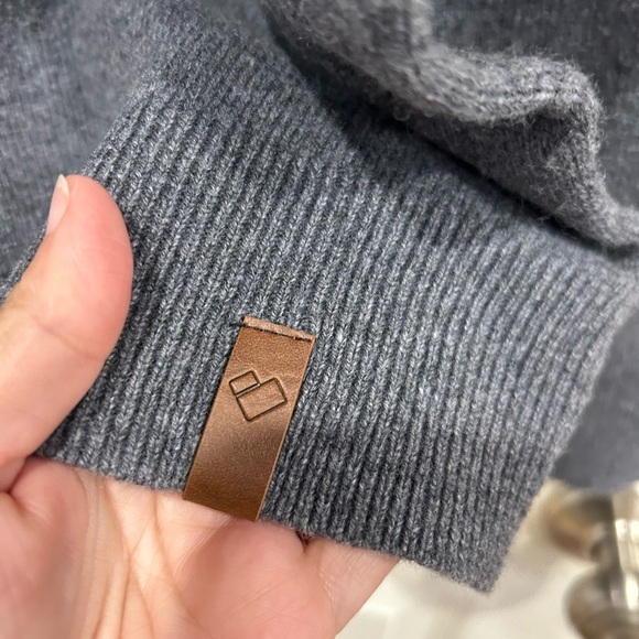 Obermeyer Men's XL Reggie Crewneck Sweater Knightly Grey Blue NWT Merino Wool - Picture 4 of 11